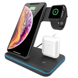 FDGAO Wireless Charger Stand 3 in 1 Qi 15W Fast Charging Dock Station