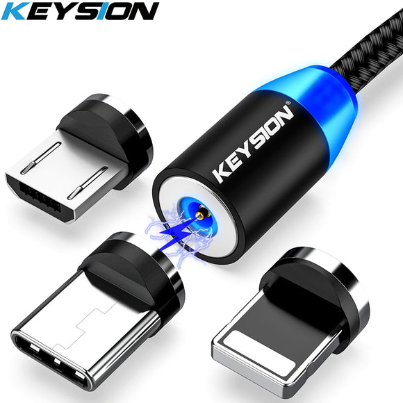 KEYSION LED Magnetic USB Cable Fast Charging Type C Cable Magnet Charger