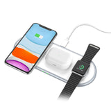 FDGAO Wireless Charger Stand 3 in 1 Qi 15W Fast Charging Dock Station
