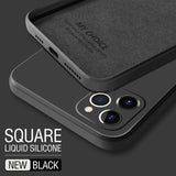 Luxury Original Square Liquid Silicone Phone Case