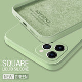 Luxury Original Square Liquid Silicone Phone Case