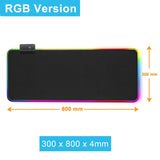 EASYIDEA Gaming Mouse Pad RGB Backlit in Different Sizes