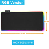 EASYIDEA Gaming Mouse Pad RGB Backlit in Different Sizes