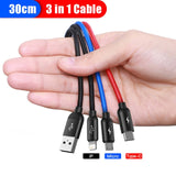 Baseus 3 in 1 USB Cable Type C Cable Charger Micro USB Cable