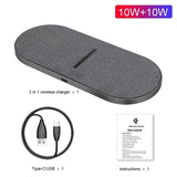 2 in 1 30W Dual Seat Qi Wireless Charger