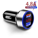 4.8A 5V Car Chargers 2 Ports Fast Charging OLNYLO