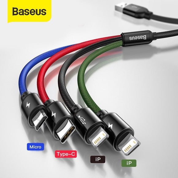 Baseus 3 in 1 USB Cable Type C Cable Charger Micro USB Cable