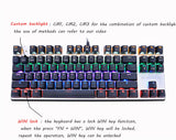 Metoo Mechanical Blue Switch Gaming Keyboard